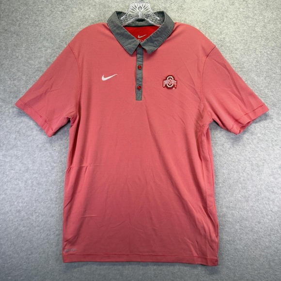 Nike Other - Ohio State Buckeyes Polo Shirt Mens Large Red NCAA Football Nike Dri-FIT
